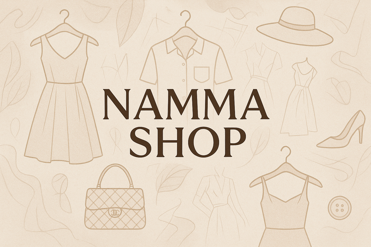 namma shop logo with fashion background image 